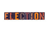 Election Concept Isolated Letterpress Type