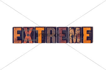 Extreme Concept Isolated Letterpress Type