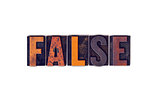 False Concept Isolated Letterpress Type