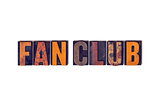 Fan Club Concept Isolated Letterpress Type