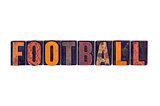 Football Concept Isolated Letterpress Type