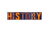 History Concept Isolated Letterpress Type