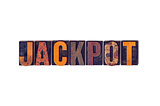 Jackpot Concept Isolated Letterpress Type