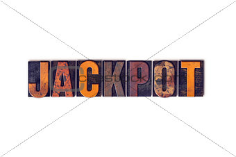 Jackpot Concept Isolated Letterpress Type