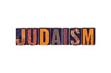 Judaism Concept Isolated Letterpress Type