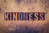 Kindness Concept Wooden Letterpress Type