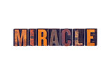 Miracle Concept Isolated Letterpress Type