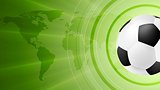 Green anstract soccer sport background with ball