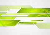 Abstract green tech wavy background