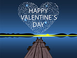Happy Valentines day star heart