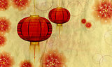 Paper Lantern with Flowers