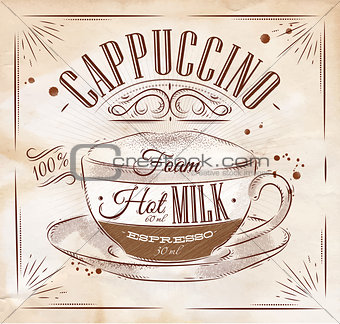Poster cappuccino chalk