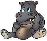 Foolish Hippo Sitting