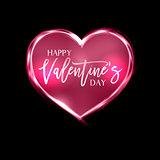 Neon Heart background for Valentine's Day