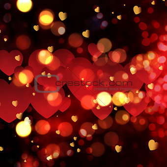 Valentine's Day bokeh lights background