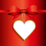 Valentine's Day gift label background 