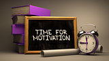 Time for Motivation Concept Hand Drawn on Chalkboard.