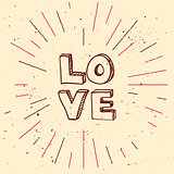 Vector handdrawn background for Saint Valentines day