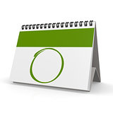 Blank green calendar