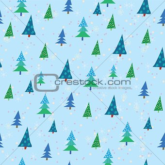 pattern with Christmas trees