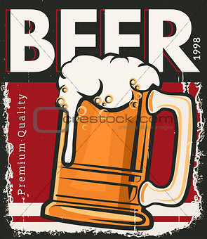 Poster retro beer