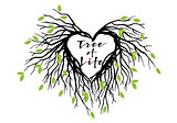 heart tree of life, vector