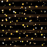 Seamless pattern of random gold balls