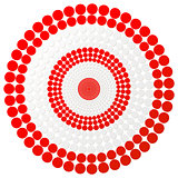 Red darts target - vector aim illustration