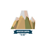 Majestic mountain peak vector illustration
