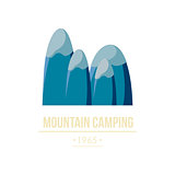 Majestic mountain peak vector illustration