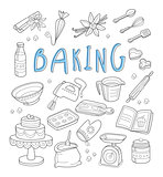 Bakery and dessert doodles. Hand drawn vector