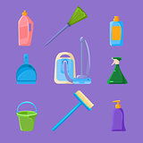 Cleaning and Housework Icons Set