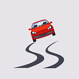 Car Insurance and Unsafe Drive Risk Vector Illustration
