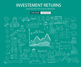 Investment Returns  concept with Doodle design style