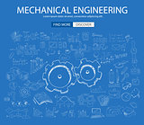 Mechanical Engineering concept with Doodle design style