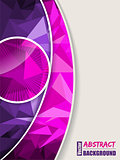 Abstract pink purple brochure with polygons