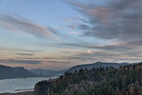 Full Moon Rising over Columbia River Gorge