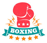 logo for boxing with glove
