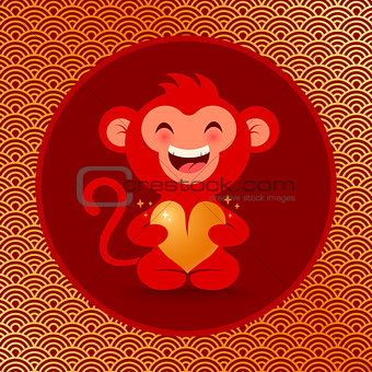Monkey with heart