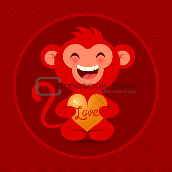 Monkey with heart