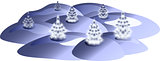 Winter landscape with Christmas trees and snow. EPS10 vector illustration