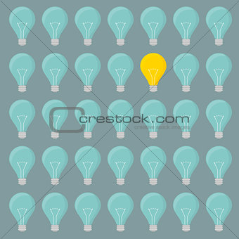 minimalistic lightbulbs background