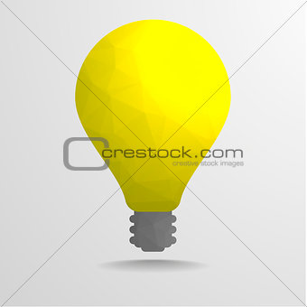 low poly lightbulb