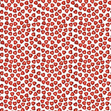 Seamless pattern of hearts on white