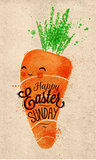 Happy easter carrot poster kraft 