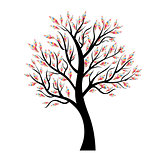 Vector tree with colorful leaves