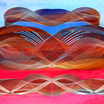 abstract colorful line wave vector illustration