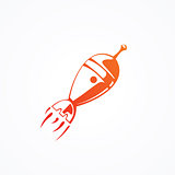 rocket icon vector illustration