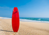 Red surfboard