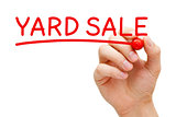 Yard Sale Hand Red Marker